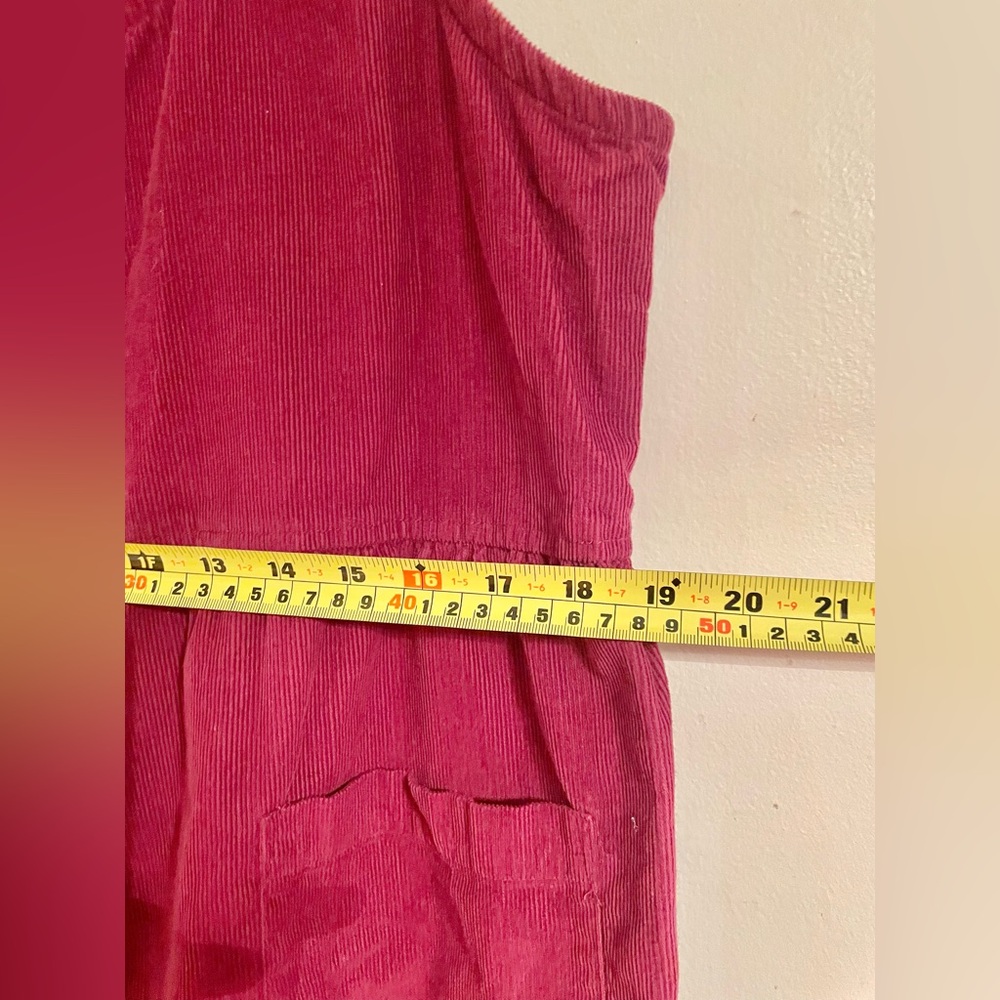 Two-Twenty Collection Size Medium Red Corduroy Jumper Cottage Core Vintage- EUC - Picture 7 of 8